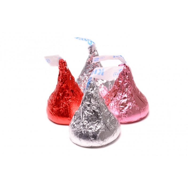 Red, Pink, & Silver Hershey Kisses | Bulkfoods.com