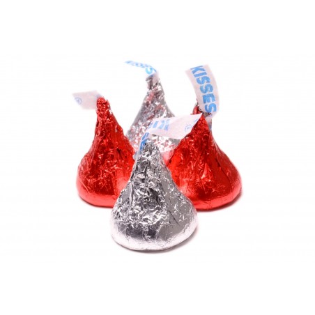 Red & Silver Hershey Kisses | Bulkfoods.com