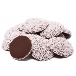 White Nonpareil  Chocolate Drops