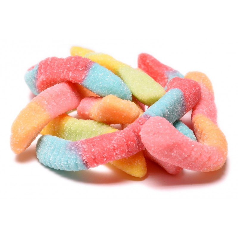 Sour Mini Neon Worms Gummies Chocolates Sweets